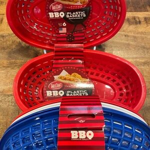 Tablecraft 18 BBQ Picnic Baskets 3 Sets = 18 Baskets